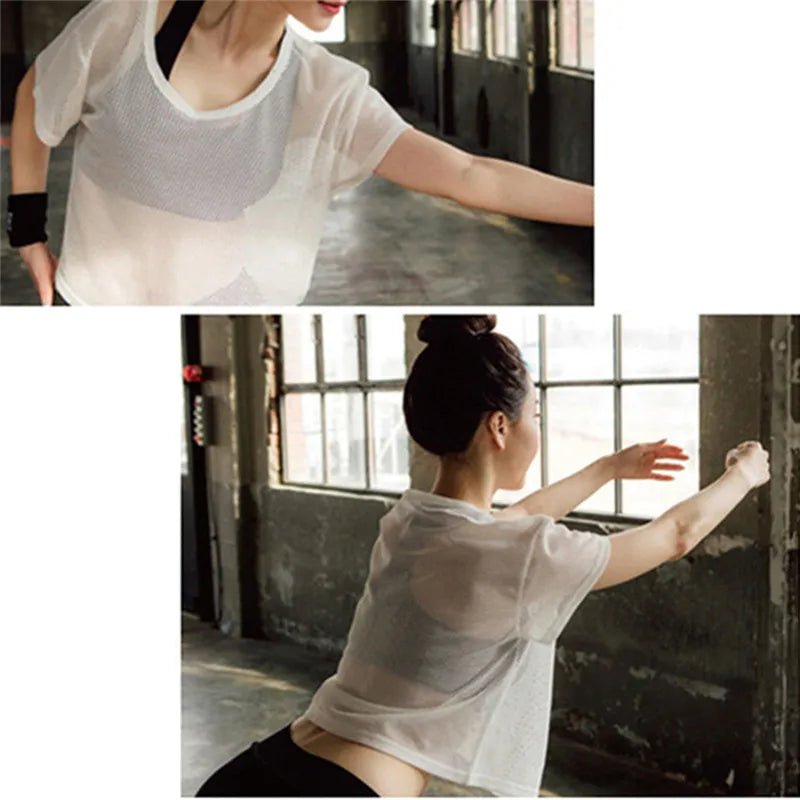 Women's Mesh Yoga Shirt