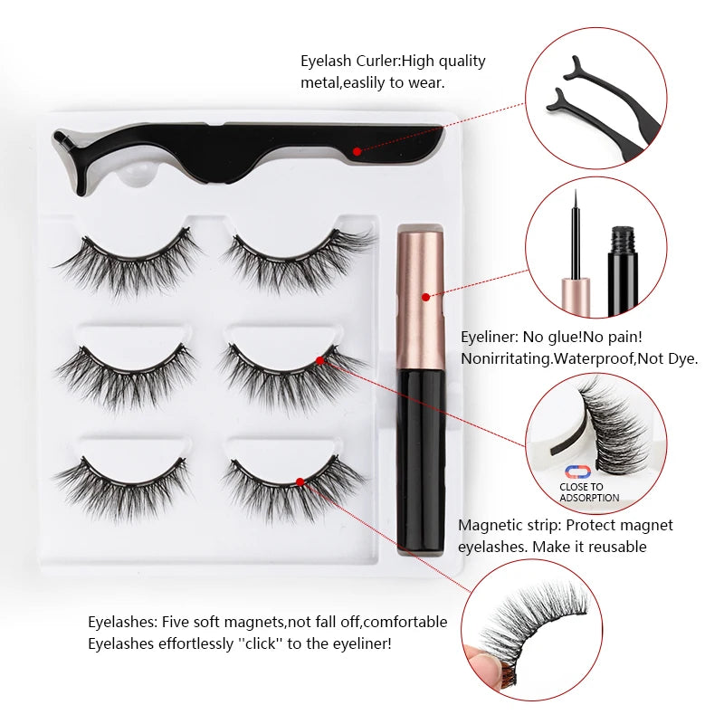 Magnetic 3D Mink Eyelashes