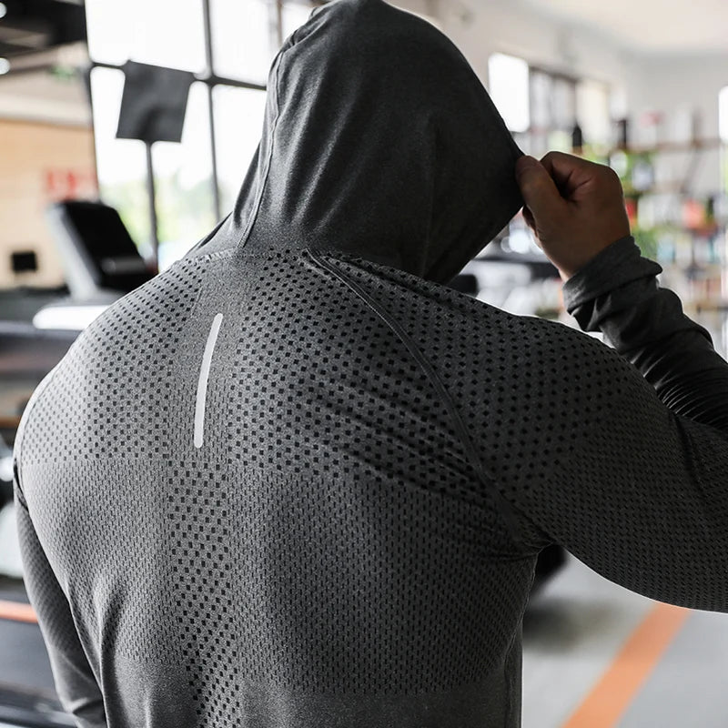 Mens Fitness Tracksuit Running Sport Hoodie Tops